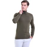 Hatemoğlu Haki Renkli Erkek Çağla Regular Fit Balıkçı Yaka Triko Kazak - XL