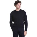 Hatemoğlu Lacivert Regular Fit Jakarlı Bisiklet Yaka Yünlü Triko Kazak - XL
