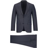 Hatemoğlu Lacivert Slim Fit Mono Yaka Klasik Takım Elbise - 6 Drop - 46