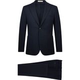 Hatemoğlu Lacivert Slim Fit Mono Yaka Takım Elbise - 6 Drop - 48