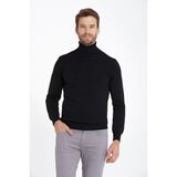 Hatemoğlu Siyah Erkek Balıkçı Yaka Triko Kazak Günlük Stil ile Şıklık Sunar - XL