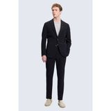 Hatemoğlu Siyah Performans Suit Slim Fit Takım Elbise - 6 Drop - 44