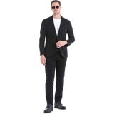 Hatemoğlu Siyah Performans Suit Slim Fit Takım Elbise - 6 Drop - 46