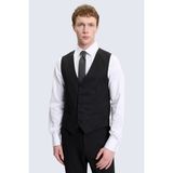 Hatemoğlu Siyah Slim Fit Klasik Yelek - 52
