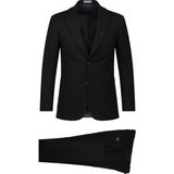 Hatemoğlu Siyah Slim Fit Mono Yaka Takım Elbise - 6 Drop - 54