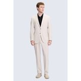 Hatemoğlu Taş Slim Fit Mono Yaka Casual Takım Elbise - 54