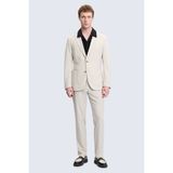 Hatemoğlu Taş Slim Fit Mono Yaka Casual Takım Elbise - 6 Drop - 54