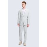 Hatemoğlu Yeşil Slim Fit Mono Yaka Casual Takım Elbise - 6 Drop - 46