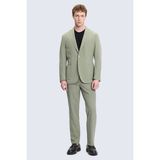 Hatemoğlu Yeşil Slim Fit Mono Yaka Casual Takım Elbise - 6 Drop - 50