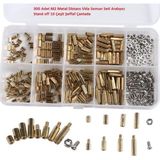 Hatfon 300 Adet M2 Metal Distans Vida Somun Seti Aralıyıcı Stand Off 10 Çeşit Şeffaf Çantada