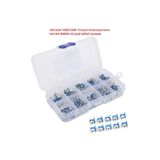 Hatfon Elektronik 100 Adet 500R/1MR Trimpot Potansiyometre Seti Dik RM065 10 Çeşit Şeffaf Çantada