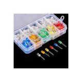 Hatfon Elektronik 200 Adet 5mm Led Seti Kırmızı Mavi Yeşil Sarı Turuncu 10 Çeşit Renklerinde Plastik Çantada