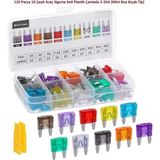 Hatfon Elektronik Hatfon 120 Parça Mini Boy Bıçak Tip Araç Sigorta Seti 2-35A Plastik Çantada 10 Çeşit