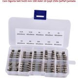 Hatfon Elektronik Hatfon Cam Sigorta Seti 5X20 mm 100 Adet 10 Çeşit 250V Elektriksel Parametreler İçin Uygun