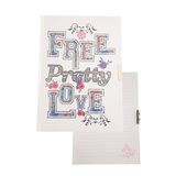 Hatıra Defteri Kilitli Kız Modeli Günlük Defteri 1 Adet Mcolor Sert Kapak Çizgili 14x20 cm Anı Defteri Gri