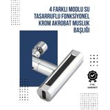 Hatıra Kutusu 4 Modlu Musluk Başlığı | Şelale, Yağmur, Sprey, Köpük Akışı | Yüksek Basınç Performansı | Modern Tasarım - Lisinya