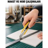 Hatıra Kutusu 5 Adet Metal Falçata Seti Ergonomik Saplı Çelik Maket Bıçağı Koli Ambalaj Pvc Kesici - Lisinya