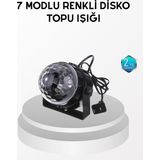 Hatıra Kutusu 7 Renk Modlu Müzik Sensörlü Disko Topu – LED Işıklı Parti Aydınlatması - Lisinya