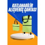 Hatıra Kutusu Alışveriş Çantası Katlanabilir Pazar Arabası Tekerlekli Pazar Arabası Katlanabilir - Lisinya
