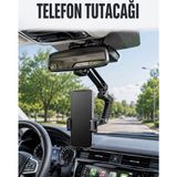 Hatıra Kutusu Araç Dikiz Aynası Telefon Tutucu Ayarlanabilir Katlanabilir Navigasyon Telefon Standı - Lisinya