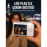 Hatıra Kutusu Beyaz 4K Video Kayıtlı 48 Mp Dijital Fotoğraf Makinesi Otomatik Odaklama - Lisinya