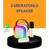 Hatıra Kutusu Çift Mikrofonlu Kompakt Karaoke Hoparlör – Uzun Pil Ömrü ( Lisinya )