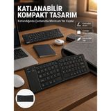 Hatıra Kutusu Kablosuz Katlanabilir Bluetooth Klavye Telefon Tablet Bilgisayar Uyumlu - Lisinya