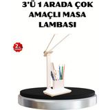 Hatıra Kutusu Kalemlik ve Telefon Standlı Masa Lambası – Kısılabilir LED Işık, Göz Dostu Tasarım - Lisinya