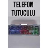 Hatıra Kutusu Lisinya Q Klavye RGB Işıklı Klavye ve Kablolu Mouse Seti Telefon Tutuculu Dayanıklı Yapı