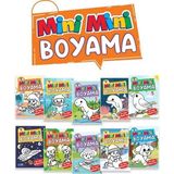 Hatıra Kutusu Mini Mini Boyama Kitabı Büyük Boy (10 Çeşit - 50 Kitap)