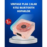 Hatıra Kutusu Retro Saatli Bluetooth Hoparlör – Gece Lambalı Kristal Ses Kalitesi ( Lisinya )