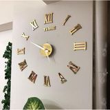 Hatıra Sepeti Hatırasepeti Pleksi Göbek Duvar Saati Büyük 3D Roma Rakamlı Duvar Saati - 30 x 40 cm - Renkli