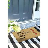 Hatırlatıcı Kapı Önü Paspası Dekoratif Kapı Paspası Dış Mekân Paspas Ev Içi Paspası 45X70CM - Abanoz
