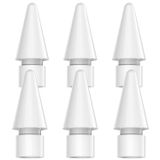 HATOKU Apple Pencil 1./2. Nesil için 6 Paket Yedek İpuçları, iPad Pro Kalem için Kalem Uçları (Beyaz)