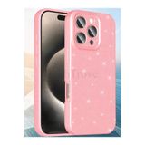 Hatreds Apple İphone 16 Pro Max Kılıf Kamera Korumalı Parlak Simli Lüks Kapak - Pembe Açık Pembe