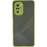 Hatreds Xiaomi Poco F3 Kılıf Buzlu Saydam Yapılı Kamera Korumalı Silikon Kılıf - Açık Yeşil