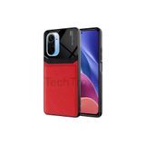 Hatreds Xiaomi Poco F3 Kılıf Derili Dizayn Yeni Tasarım Soft Elde Kaymayan Kılıf Kırmızı