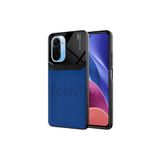 Hatreds Xiaomi Poco F3 Kılıf Derili Dizayn Yeni Tasarım Soft Elde Kaymayan Kılıf Lacivert