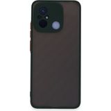 Hatreds Xiaomi Redmi 12C Kılıf Buzlu Saydam Yapılı Kamera Korumalı Silikon Kılıf - Yeşil