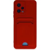Hatreds Xiaomi Redmi Note 12 4g Kılıf Renkli Tasarımlı Kart ve Resim Bömeli Darbe Emici Kapak - Kırmızı
