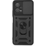 Hatreds Xiaomi Redmi Note 12 5g Kılıf Kamera Korumalı Darbe Emici Tank Kapak - Siyah