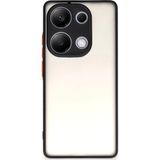 Hatreds Xiaomi Redmi Note 13 Pro 4g Kılıf Buzlu Saydam Yapılı Kamera Korumalı Silikon Kılıf - Siyah
