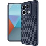Hatreds Xiaomi Redmi Note 13 Pro 4g Kılıf Karbon Tasarımlı Kamera Korumalı Darbe Emici Kılıf - Lacivert