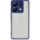 Hatreds Xiaomi Redmi Note 13 Pro 5g Kılıf Buzlu Saydam Yapılı Kamera Korumalı Silikon Kılıf - Lacivert