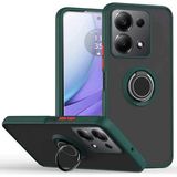 Hatreds Xiaomi Redmi Note 13 Pro 5g Kılıf Buzlu Saydam Yapılı Yüzüklü Standlı Kamera Korumalı Silikon Kılıf - Yeşil