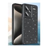 Hatreds Xiaomi Redmi Note 13 Pro Plus 5G Kılıf Kamera Korumalı Parlak Simli Lüks Kapak - Siyah Siyah