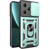 Hatreds Xiaomi Redmi Note 13 Pro Plus Kılıf Kamera Korumalı Darbe Emici Tank Kapak - Yeşil