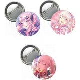 Hatsune Miku Pjsekai Project Sekai Colorful Anime Buton Rozet 3 Adet 37Mm Akiyama Mizuki