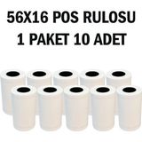 Hattat 56X16 Termal Pos Rulosu 1 Paket 10 Adet