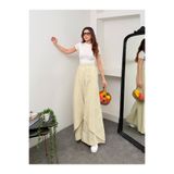 Hatun Atila Kadın Tensel Modal Kumaş Pelerinli Geniş Paça Palazzo Pantolon 9069